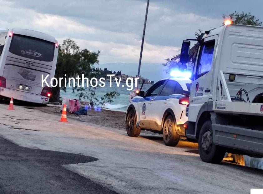 «Σοκαριστική Καθίζηση Δρόμου στο Ξυλόκαστρο: Λεωφορείο σε Κίνδυνο την Ώρα της Τραγωδίας»