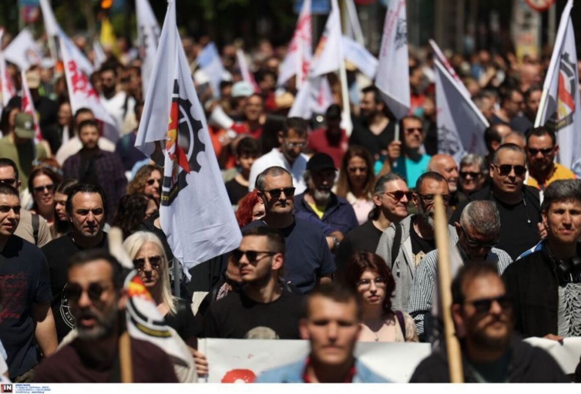 Θεσσαλονίκη: Μεγάλη συμμετοχή στις πορείες της Εργατικής Πρωτομαγιάς – Άνοιξαν δρόμοι και σταθμοί του Μετρό!