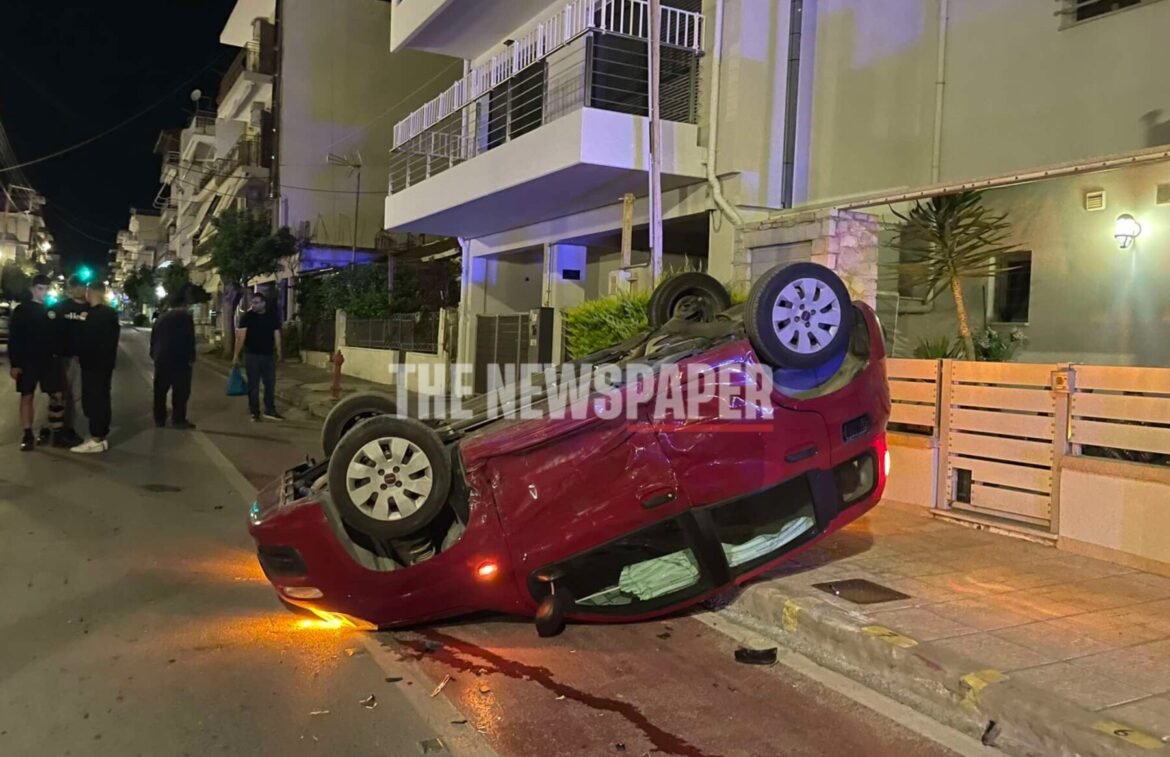 Σοκαριστικό τροχαίο στη Νέα Ιωνία Βόλου: Ανατροπή ΙΧ μετά από σφοδρή σύγκρουση!
