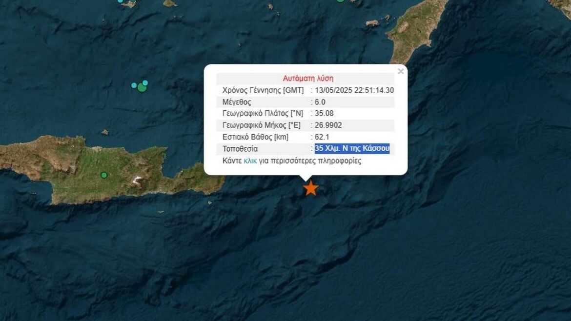«Σεισμός 6 Ρίχτερ στην Κάσο: Αλλεπάλληλα κύματα τρόμου ξυπνούν Κρήτη και Ρόδο – Τι αποκαλύπτει ο Ευθύμης Λέκκας»