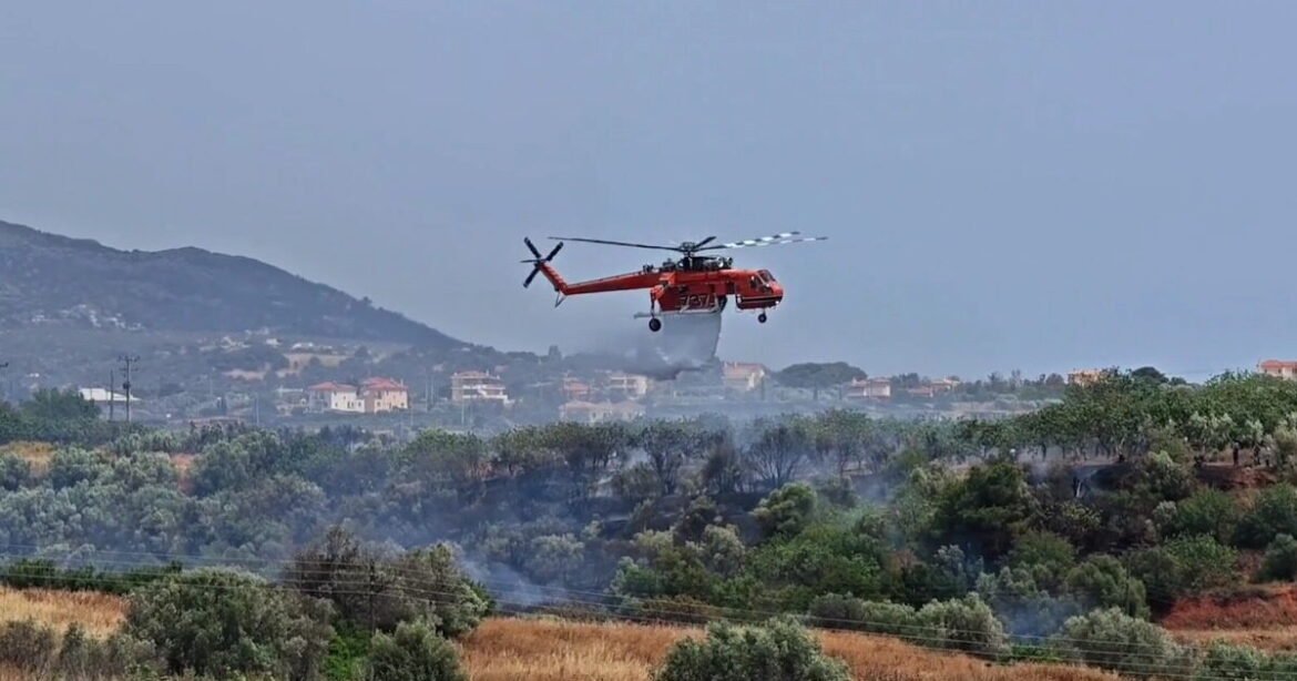 «Φωτιά σε Μαρκόπουλο και Κορωπί: Εναέρια μέσα στη μάχη, κυκλοφοριακές εκτροπές και αγωνία»