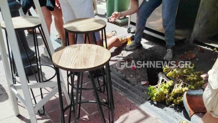 Σοκαριστικό ατύχημα στα Χανιά: Γλάστρα καταπλακώνει τουρίστρια!