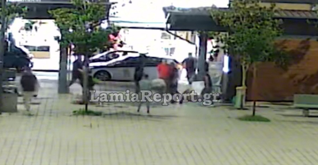 Λαμία: Σοκαριστική συμπλοκή στο κέντρο – Χτύπημα με σίδερο και δραματικές στιγμές σε βίντεο!