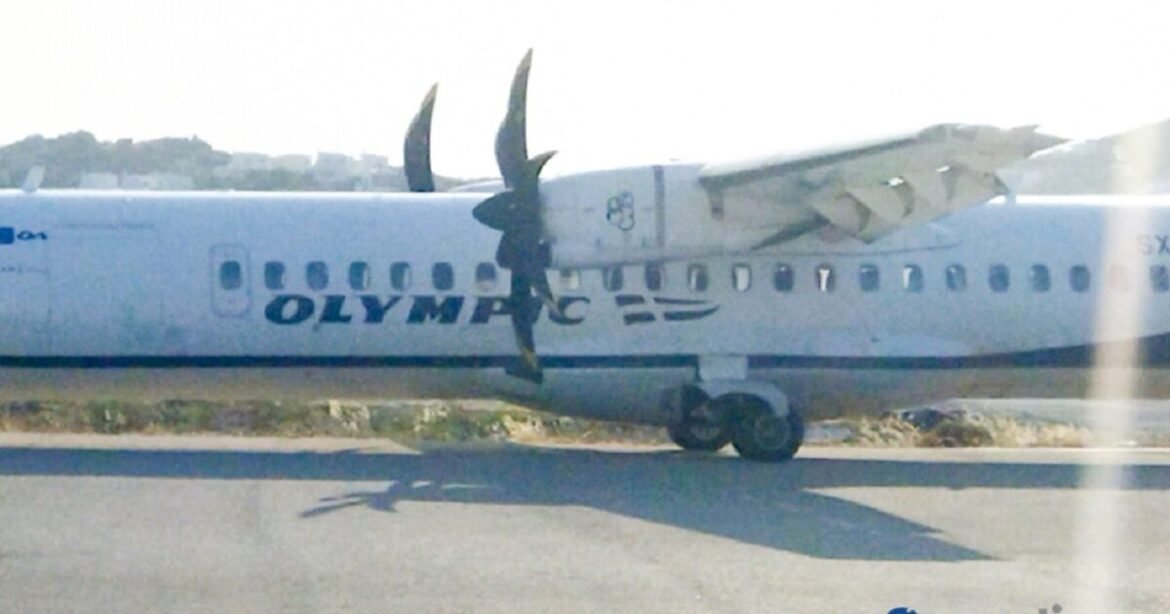 «Συναγερμός στη Νάξο: Αεροσκάφος της Olympic Air αναγκάζεται σε προσγείωση λόγω φωτιάς στον κινητήρα»
