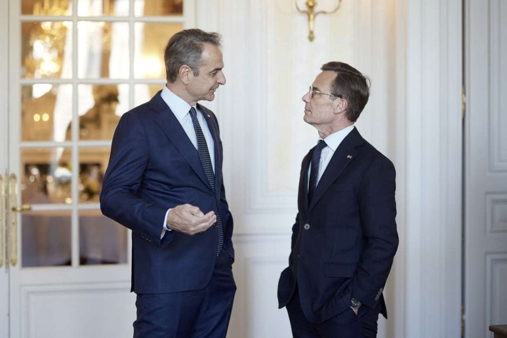 Μητσοτάκης: Οικονομία, άμυνα και ψηφιακή προστασία ανηλίκων στη συνάντηση με τον σουηδό ομόλογό του