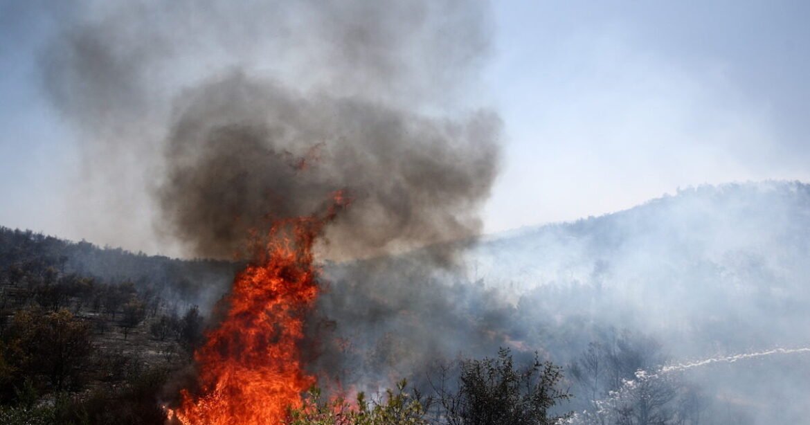Φωτιά στον Ασπρόπυργο σε οικόπεδο με ξερά χόρτα