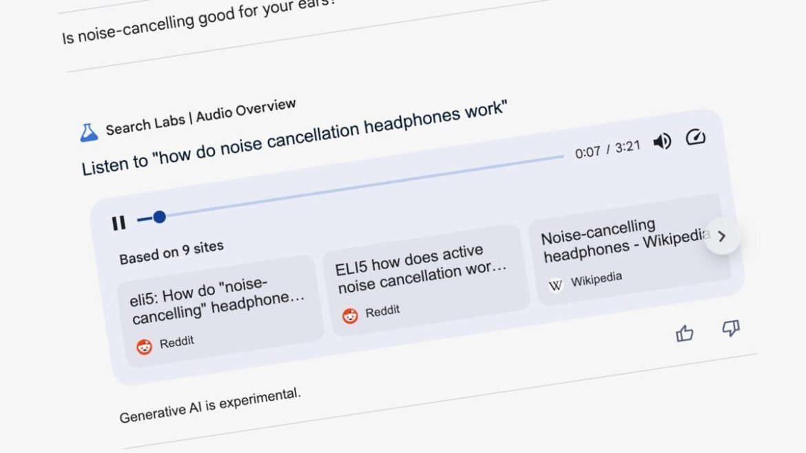 Η Google μετατρέπει ορισμένα αποτελέσματα αναζήτησης σε AI Podcasts