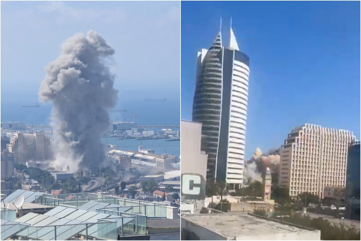 Συγκλονιστικά βίντεο από τον βομβαρδισμό του Ιράν στη Χάιφα: Πανικός στην πόλη – λιμάνι του Ισραήλ