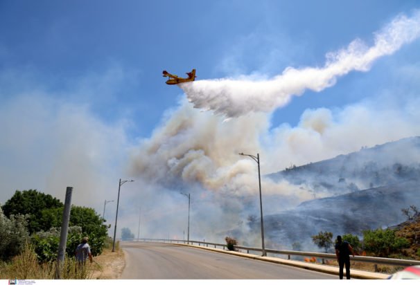 Φωτιά στην Χίο – Νέο μήνυμα από το 112 για εκκένωση της περιοχής Καρυές