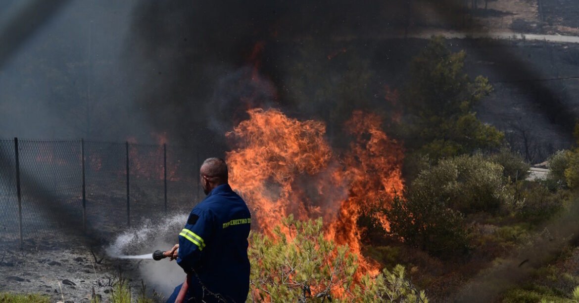 Φωτιά στη Σητεία στην περιοχή Χαμέζι – Επιχειρούν και εναέρια μέσα