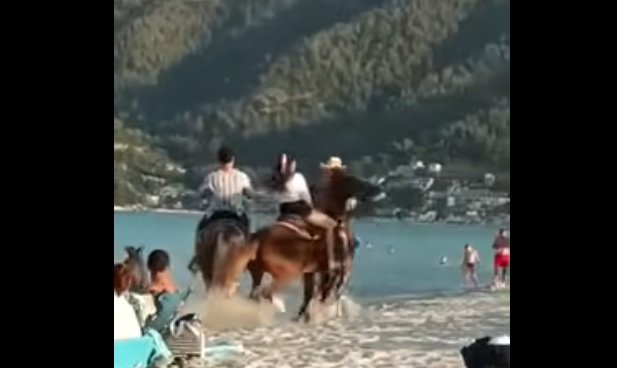 Τρόμος σε παραλία της Θάσου: Αφηνιασμένα άλογα παρέσυραν 5χρονο κορίτσι που έπαιζε αμέριμνο – ΒΙΝΤΕΟ