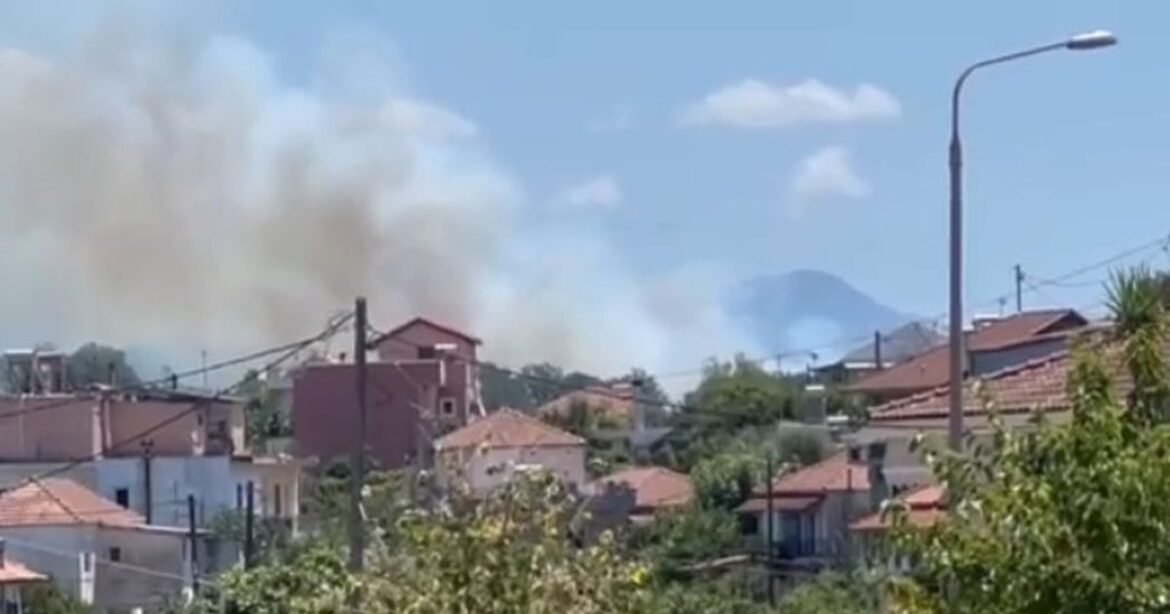 Φωτιά στην Πρέβεζα, ανάμεσα σε Μονολίθι και Κανάλι – Μήνυμα του 112 για ετοιμότητα