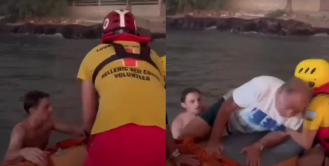 Φωτιά στην Αχαΐα: Καρέ – καρέ η προσπάθεια διάσωσης πολιτών στα Βραχναίικα από εθελοντές ναυαγοσώστες – Βίντεο