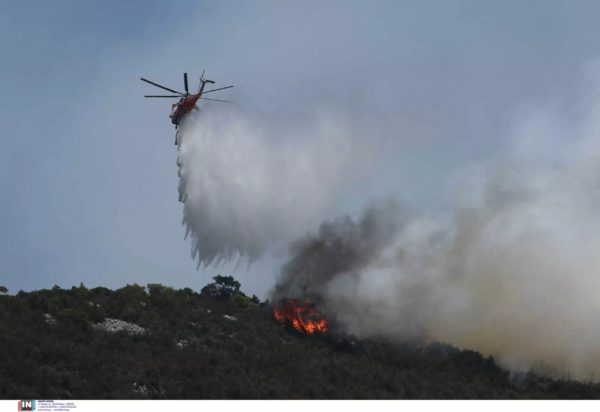 Φωτιά στην Αρκαδία – Σηκώθηκαν εναέρια μέσα