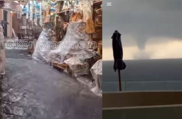 Κέρκυρα: Αλλαγή του σκηνικού με καταρρακτώδη βροχή – Πλημμύρισαν δρόμοι, προβλήματα σε πτήσεις και ηλεκτροδότηση – ΒΙΝΤΕΟ