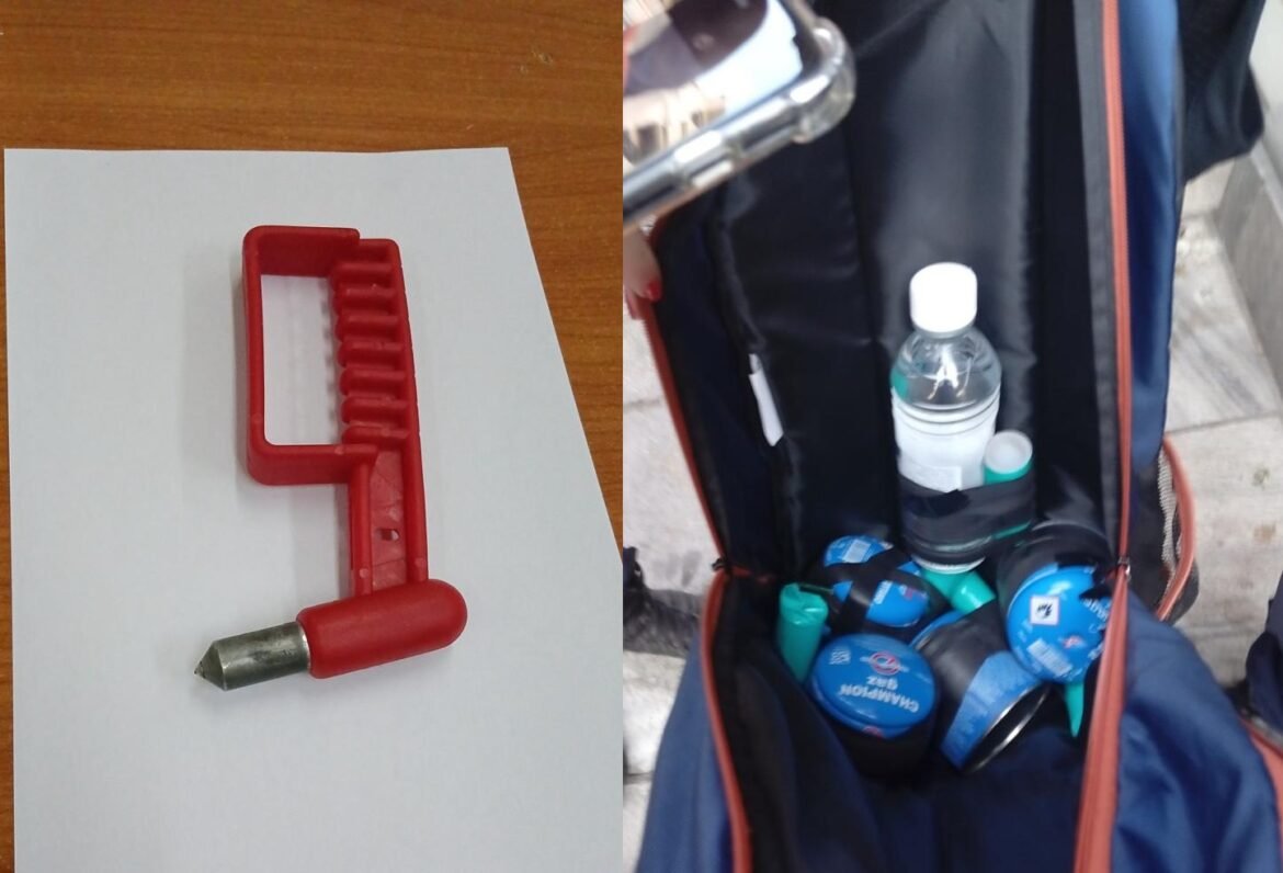 Συνελήφθησαν δύο άτομα στο κέντρο της Αθήνας με εμπρηστικούς μηχανισμούς και σφυρί έκτακτης ανάγκης