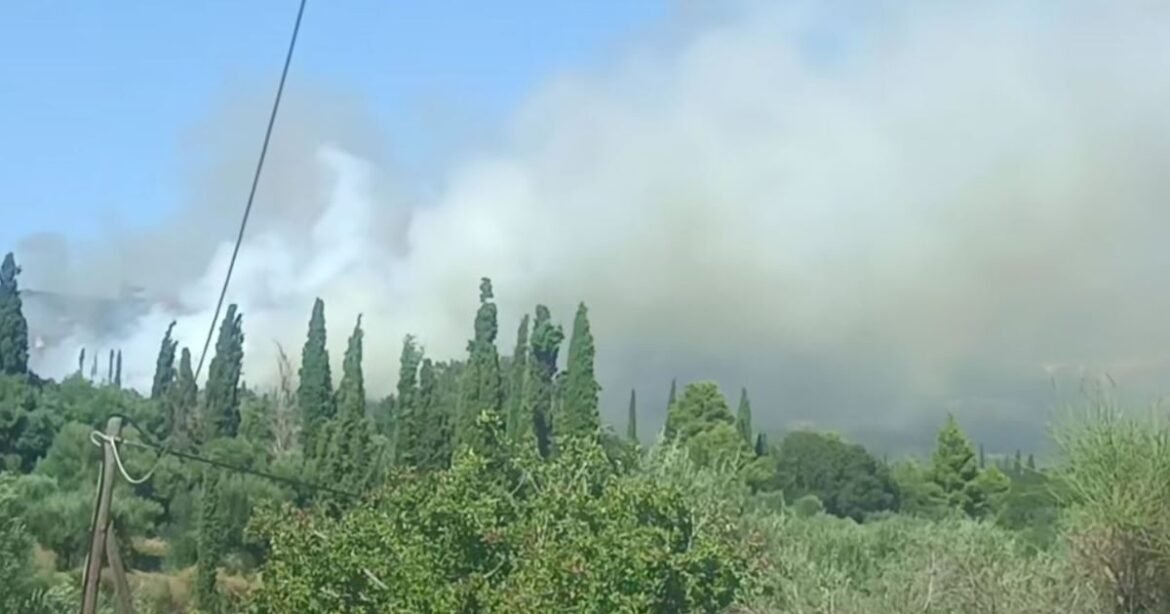 Φωτιά στην Κεφαλονιά – Μήνυμα από το 112 «απομακρυνθείτε προς Αργοστόλι»