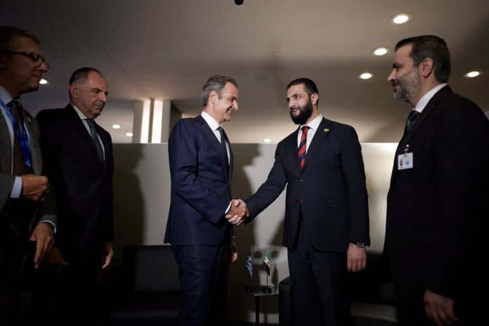 Ο Μητσοτάκης είδε Αλ Σάρα στη Νέα Υόρκη: Πρώτο θέμα η ανάγκη προστασίας των χριστιανικών πληθυσμών στη Συρία