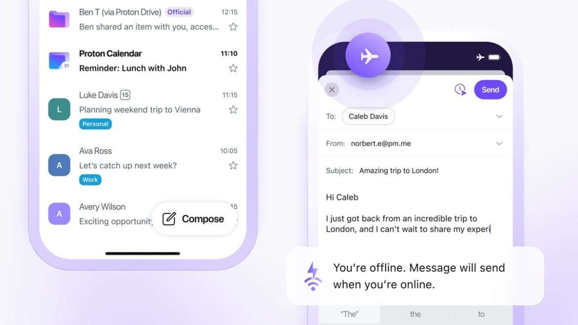 Η ανασχεδιασμένη εφαρμογή Proton Mail αποκτά λειτουργία εκτός σύνδεσης, ενώ οι μελλοντικές ενημερώσεις θα είναι ταχύτερες