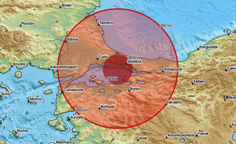 Μεγάλος σεισμός στην Κωνσταντινούπολη – Αισθητός σε όλη τη βορειοδυτική Τουρκία