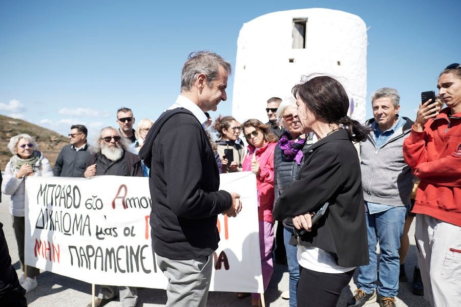 Μητσοτάκης από Αμοργό: Θέλουμε συνεργασία με την Τουρκία για τους περιορισμούς στην αλιεία