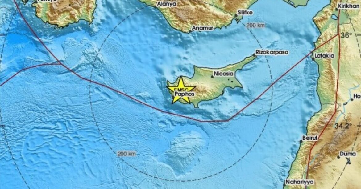 Νέος σεισμός 5,3 Ρίχτερ στην Κύπρο – Το επίκεντρο κοντά στην Πάφο