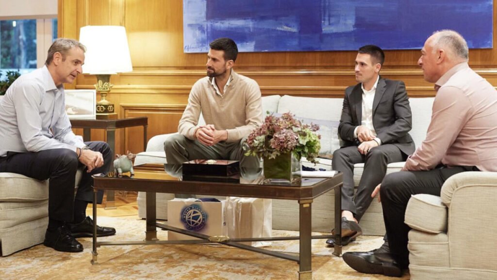 Συνάντηση Μητσοτάκη – Τζόκοβιτς στο Μέγαρο Μαξίμου