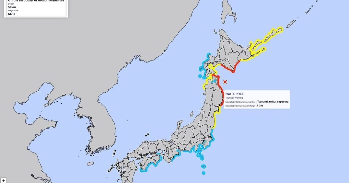 Σεισμός 7,6 Ρίχτερ συγκλόνισε την Ιαπωνία – Συναγερμός για τσουνάμι, καμία αναφορά για προβλήματα στους πυρηνικούς σταθμούς