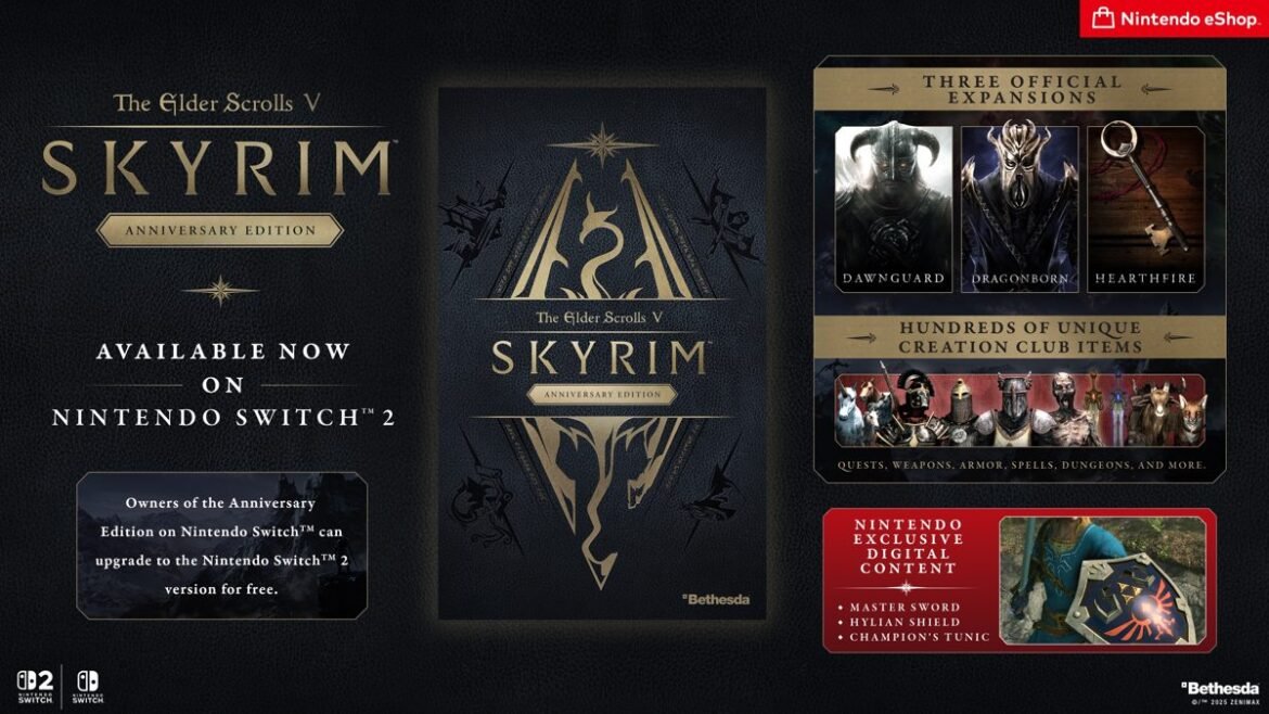 Η Anniversary Edition του Skyrim κάνει shadow drop στο Nintendo Switch 2