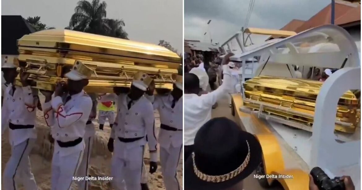 Η… κηδεία του αιώνα στη Νιγηρία: «Προφήτης» έθαψε τη μητέρα του σε χρυσό περιστρεφόμενο φέρετρο