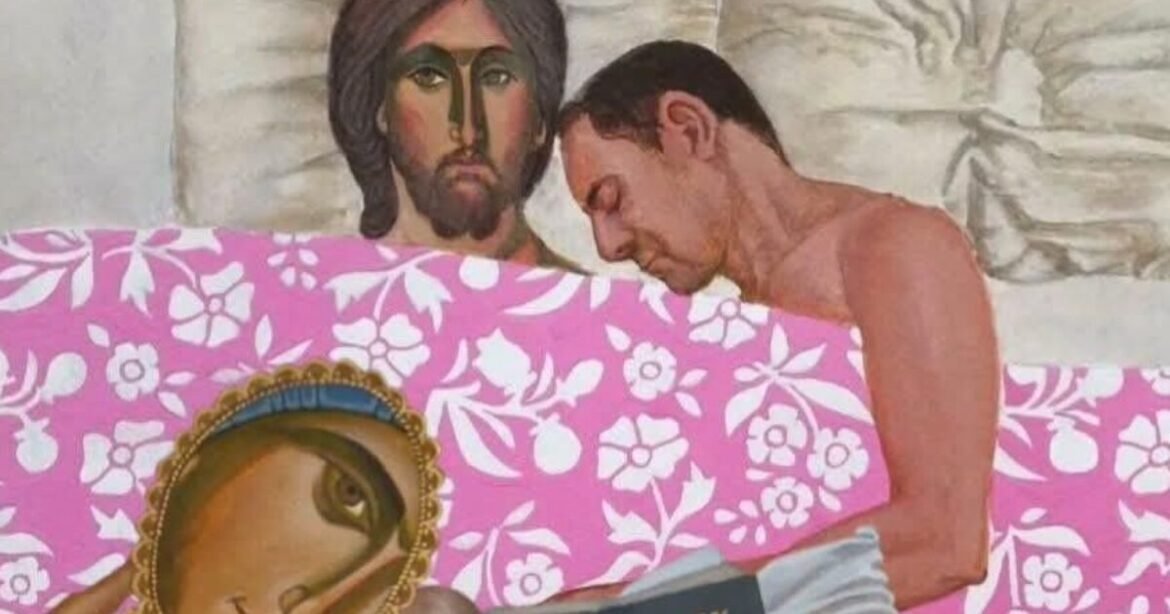 Χαμός στην Κύπρο για τον πίνακα του Γαβριήλ – Δείχνει τον Ιησού Χριστό γυμνό και βαμμένο δίπλα σε άνδρα