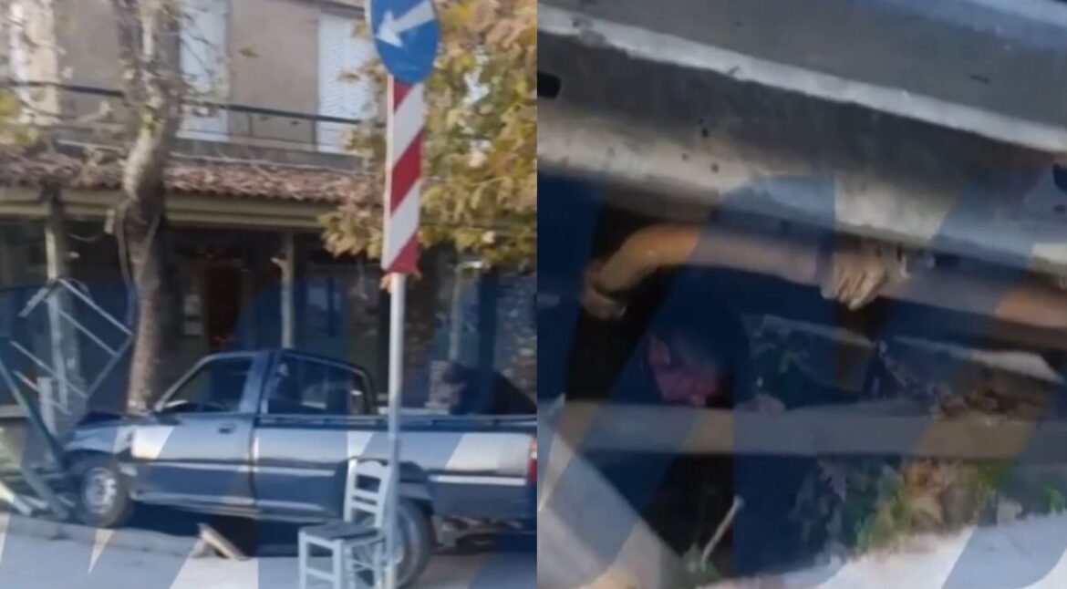 Τροχαίο στην Πάτρα: Αυτοκίνητο «καρφώθηκε» σε ταβέρνα – Όταν ο οδηγός προσπάθησε να βγει, έπεσε σε τρύπα και