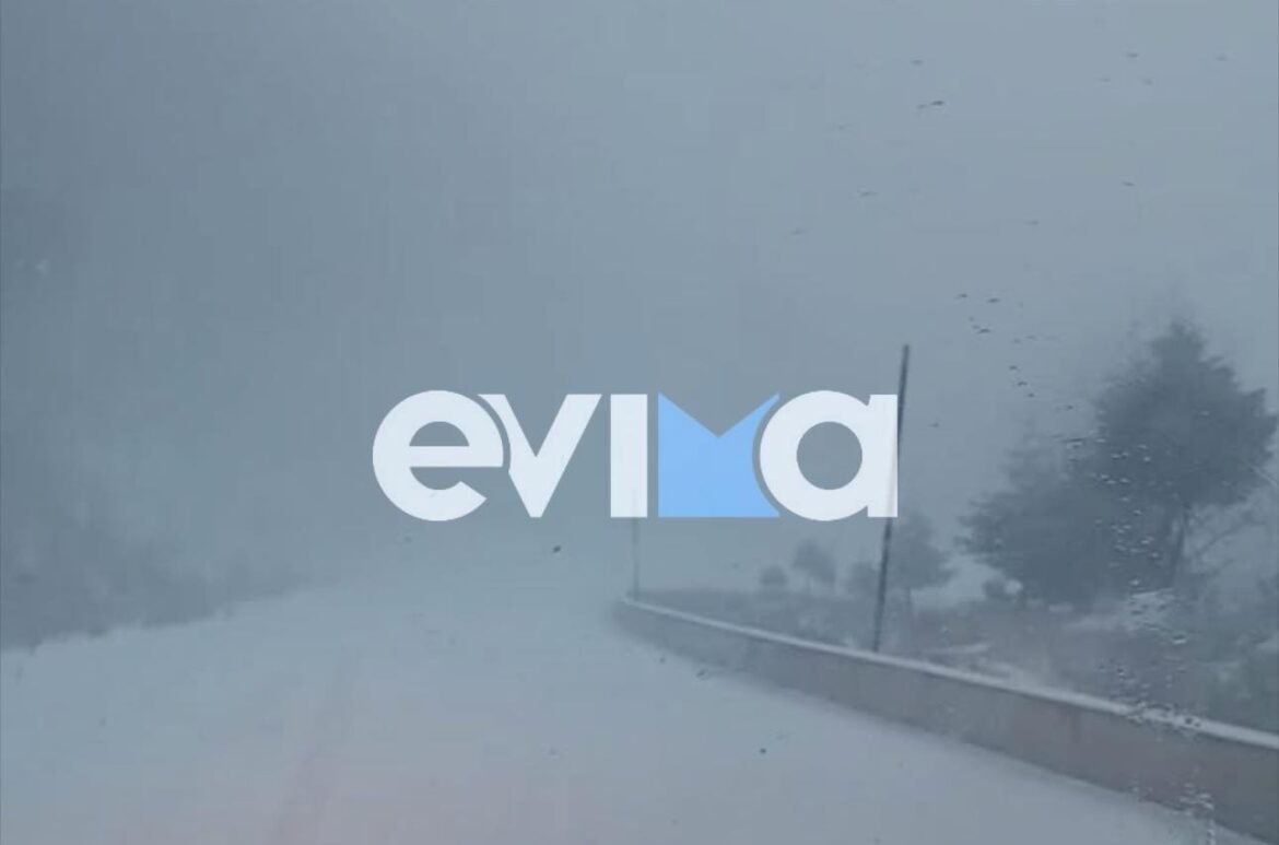 «Άσπρη» ημέρα στην Εύβοια: Σε ποιες περιοχές χιονίζει – Δείτε βίντεο