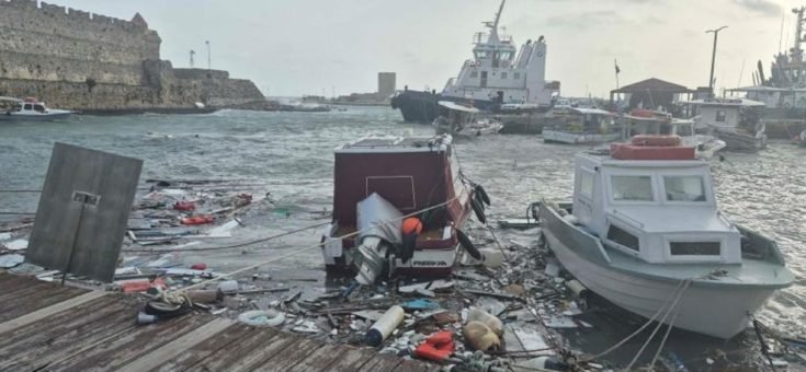 Ρόδος: Βυθίστηκαν πέντε αλιευτικά σκάφη εξαιτίας των θυελλωδών ανέμων