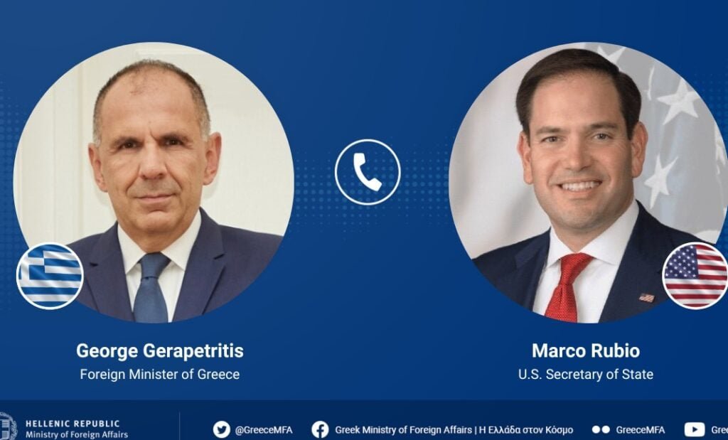 Συνομιλία Γεραπετρίτη – Ρούμπιο για Στρατηγικό Διάλογο και Μέση Ανατολή