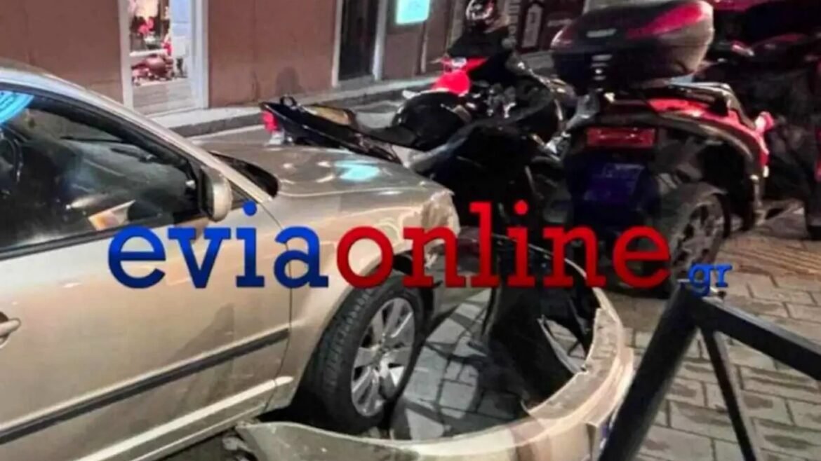 Χαλκίδα: Σοβαρό τροχαίο με σύγκρουση οχημάτων στο κέντρο της πόλης – Παραβίασε «Stop» και έριξε αυτοκίνητο πάνω σε μηχανές