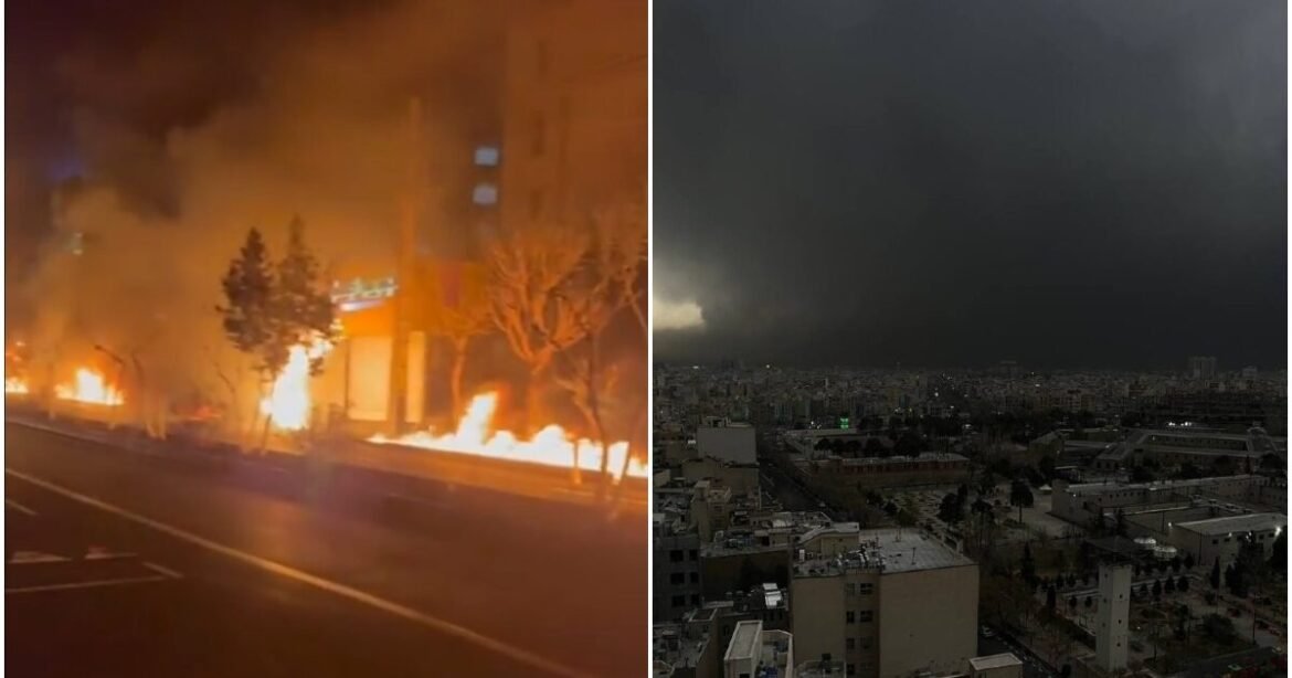 Κόλαση η Τεχεράνη: Εκρήξεις αποχετεύσεων, μαύρη βροχή και λωρίδες φωτιάς από φλεγόμενο πετρέλαιο (βίντεο)