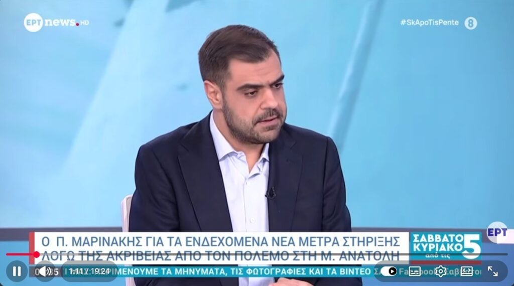 Μαρινάκης: «Νέα μέτρα στήριξης όταν κριθεί απαραίτητο»