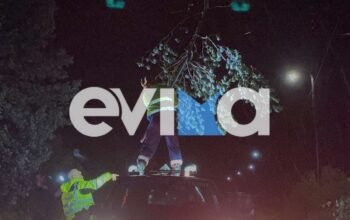 Κακοκαιρία Erminio στην Εύβοια: Πτώσεις δέντρων σε κεντρικούς δρόμους – Δείτε φωτογραφίες και βίντεο
