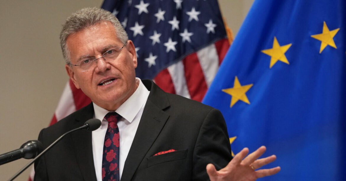 Σέφτσοβιτς: Οι Βρυξέλλες δεν θέλουν κλιμάκωση του εμπορικού πολέμου