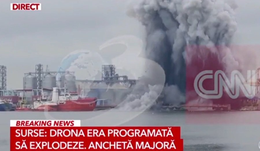 Ρουμανία: Ισχυρή έκρηξη από θαλάσσιο drone στο λιμάνι της Κωνστάντζα – Δείτε βίντεο