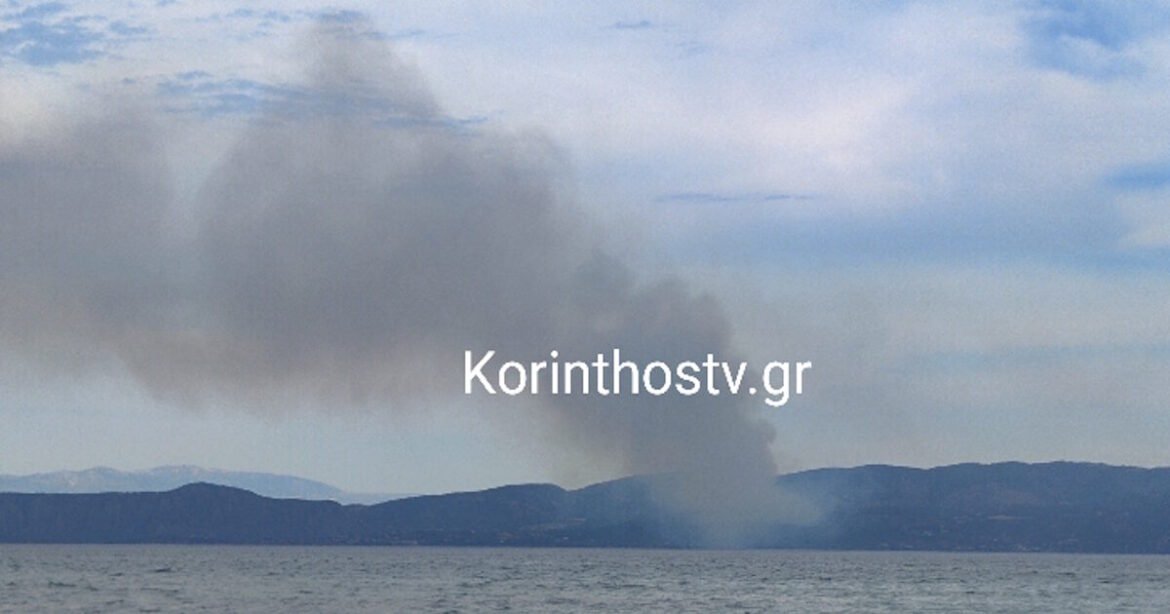 Φωτιά στην Κορινθία: Καίει σε δασική έκταση στη Σκαλωσιά