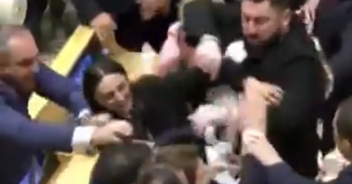 Χάος στο κοινοβούλιο της Γεωργίας: Βουλευτές πιάστηκαν στα χέρια (Βίντεο)