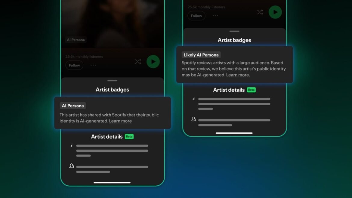 Spotify: Βάζει ετικέτα «AI Persona» στους ψηφιακούς καλλιτέχνες και τους «κόβει» από τις προτάσεις