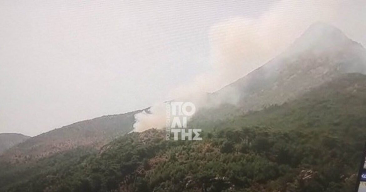 Φωτιά στη Χίο στην περιοχή Βίκι: Μήνυμα του 112 για ετοιμότητα – Επιχειρούν 5 εναέρια μέσα