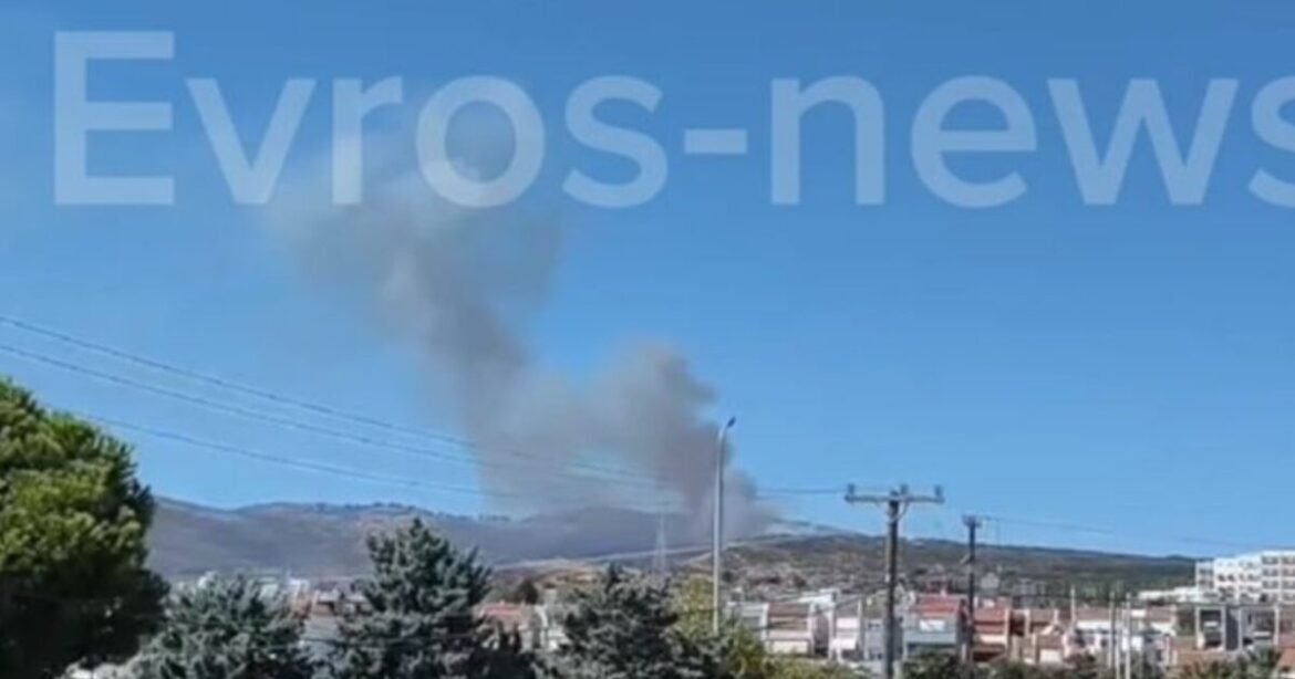 Φωτιά στην Αλεξανδρούπολη κοντά στην Εγνατία: Επιχειρούν εναέρια μέσα