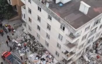 Κατάρρευσαν 3 όροφοι πολυκατοικίας στην Κωνσταντινούπολη: Εγκλωβισμένοι στα συντρίμμια